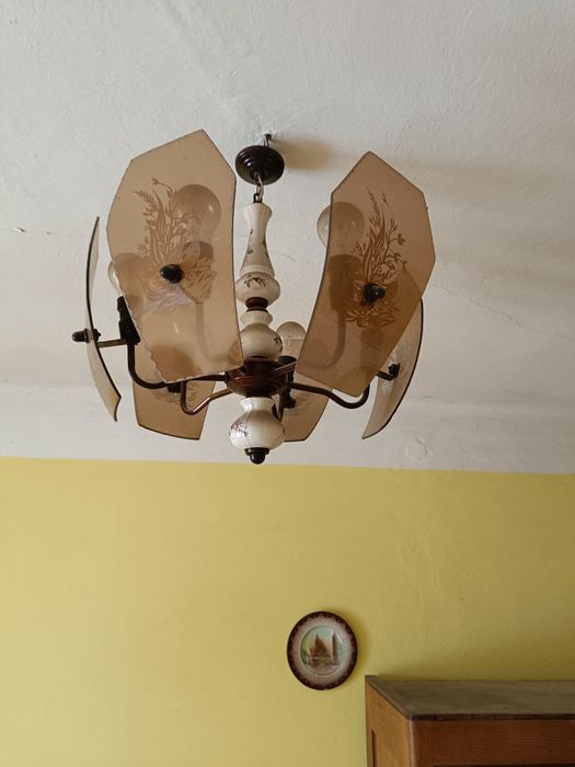 Żyrandol, lampa wisząca prl
