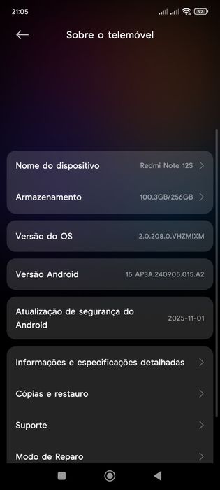 Xiaomi 12 s 8+8 de RAM 256 de memória