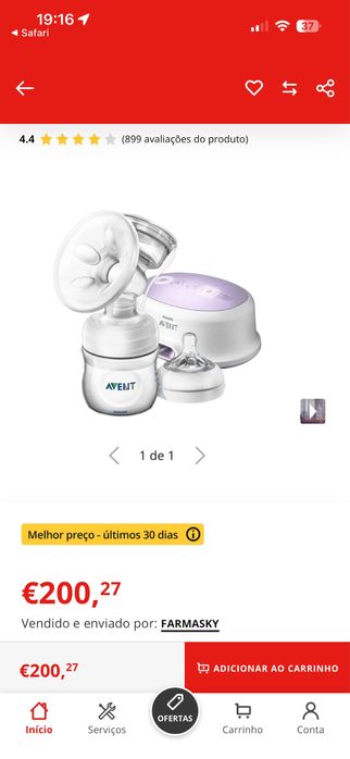 Bomba Tira-Leite PHILIPS AVENT SCF332/01