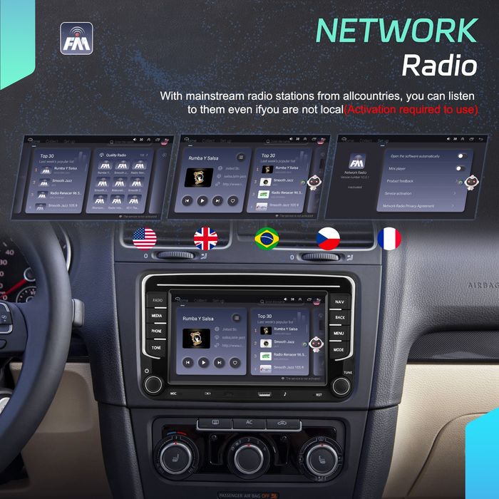 Radio Nawigacja Android 13 2/64Gb VW,Golf,Passat,Seat,Polo