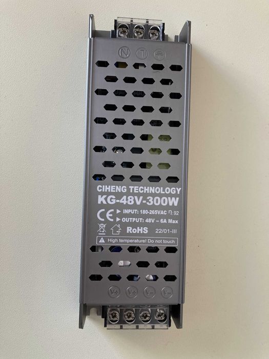 Блок живлення (пасивне охолодження) KG-48V-300W - 48V 6A