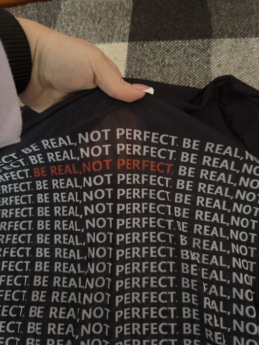 Чорне боді сітка be real not perfect в стилі one by one, розмір М/L