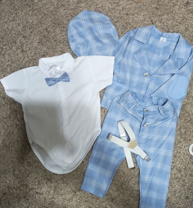 Garnitur do chrztu. Rozmiar 74