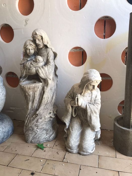 Conjunto de Estatuas Religiosas(Cimento/Resina)