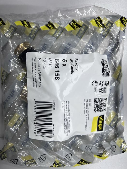 Viega Przejściówka Raxofix 5312 RG IG 16mmx1/2 646158