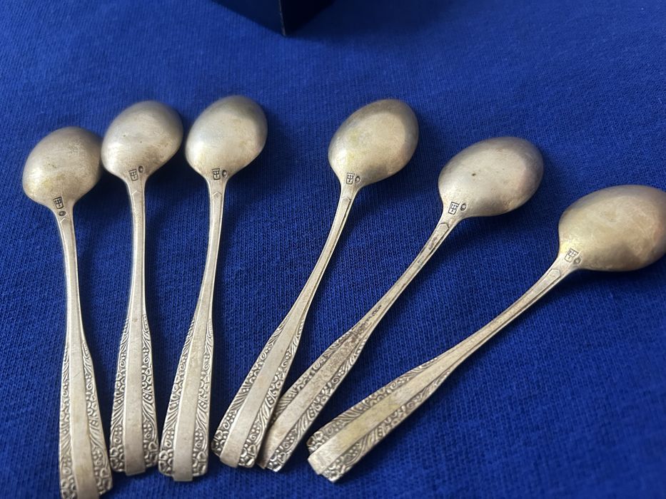Srebrne sztućce wschodni łyżeczki do kawy