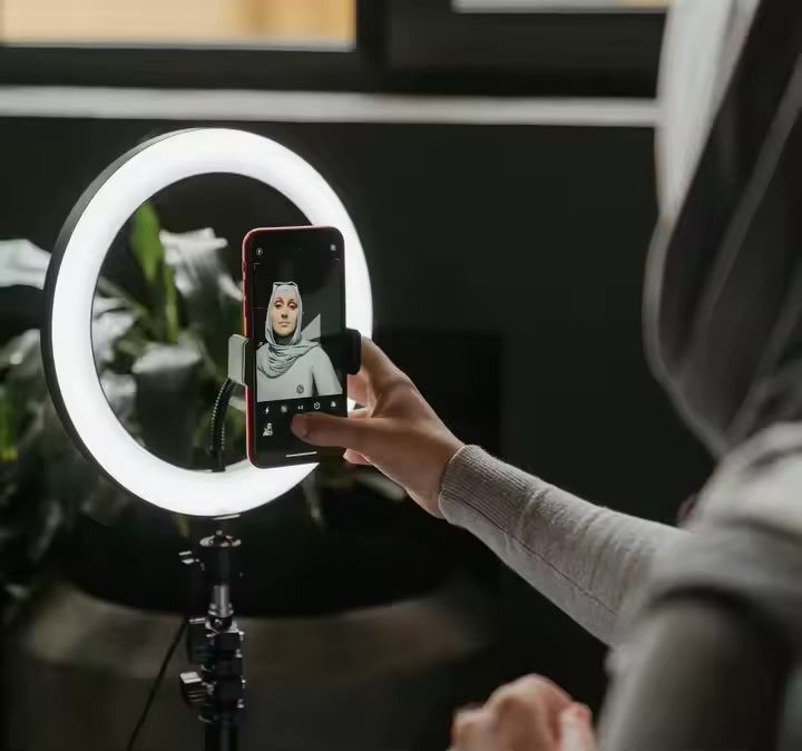 Набір Блогера 2в1 Кільцева LED Лампа 26см 12W з Тримачем + Штатив