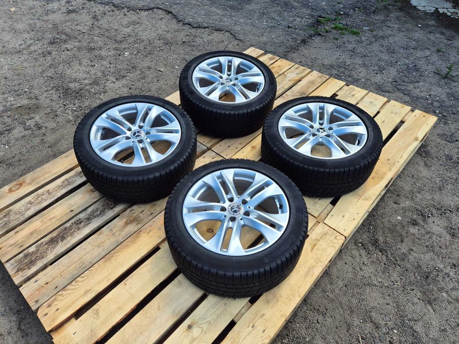 Komplet Koła Felgi 17" Cali ZIMA! MERCEDES 5x112 ET48 8J E W212 W207 Oryginał 66.6mm