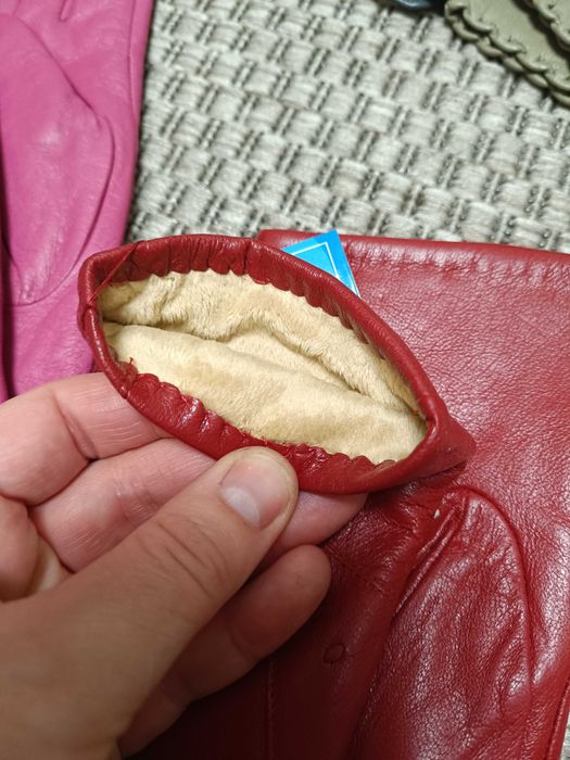 Шкіряні рукавиці теплі нові 6,5 - 8р.