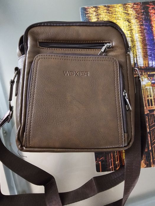 Bolsa Tiracolo Masculina Weixier Castanha