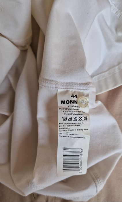 Wizytowa bluzka koszula  Monnari XL/42 nowa bez metki biała bawełna