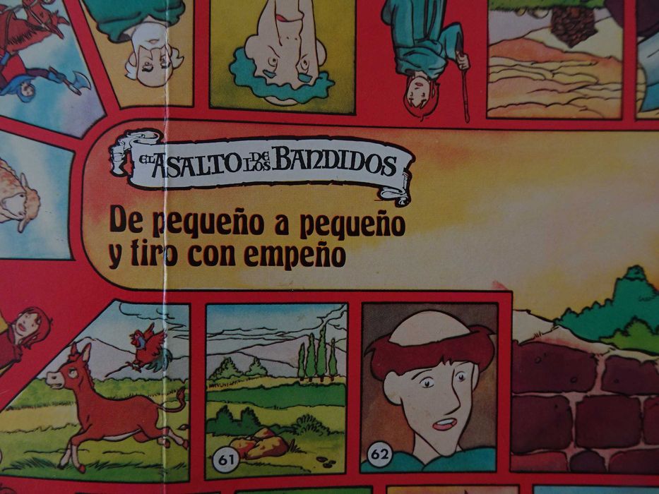 Antigo tabuleiro de jogo Danone Assalto dos Bandidos Ruy Cid + Chapa