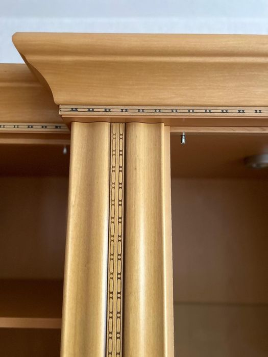 .Witryna w jasnym dębie, szafa, biblioteka