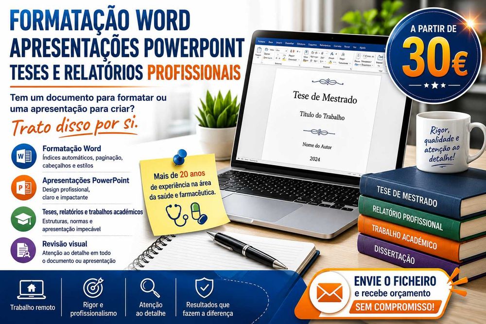 Formatação Word | Apresentações PowerPoint | Relatórios Profissionais / Word Formatting | PowerPoint Presentations | Professional & Reports