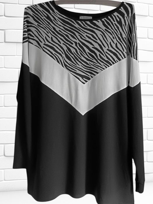 Cienka bluza z motywem zebry