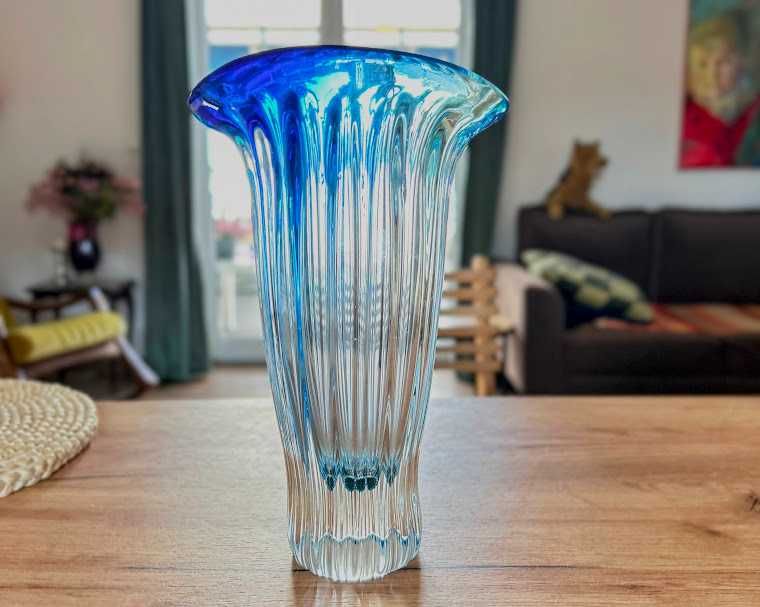 Wazon Aurum czeskie szkło Egermann/Crystal Bohemia