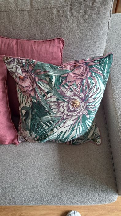 Capas de almofadas rosa floral HM