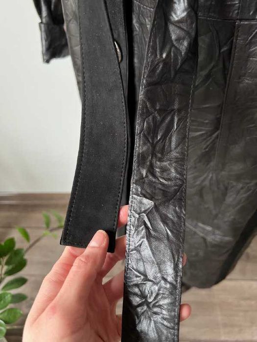 Кожаный плащ Шкіряний тренч XL