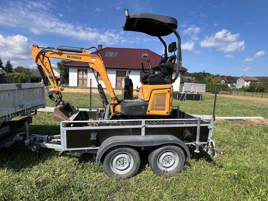 Minikoparka BK1300JSR2022 + Przyczepa + Wiertnica + Osprzęt