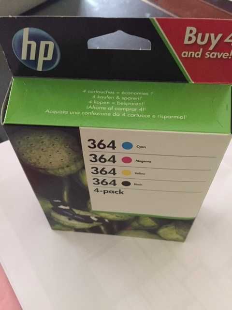 Tinteiro pack novo com as 4 cores HP 364