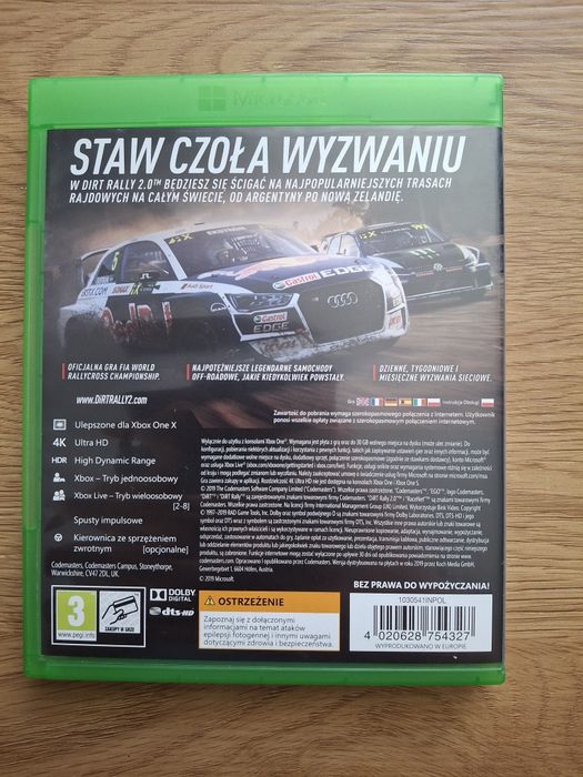 Dirt Rally 2.0 PL Xbox One Xbox Series po polsku dubbing Idealna