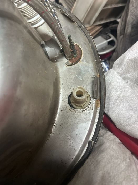Zlew okrągły z baterią i syfonem 50cm