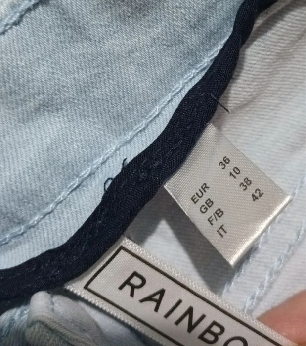 Jeansy Patchworkowe  / Spodnie damskie / mom  jeans / Jeansy / Stan Idealny  / rozm. 36