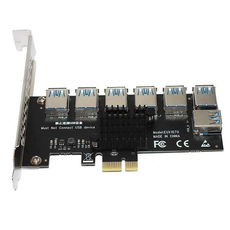 Riser райзер PCI-e x1 to x16 ver.010X, мультипликатор и переходник M.2: ...