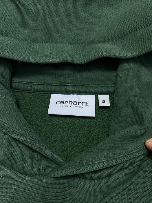 Carhartt Zielona Bluza z Kapturem Vintage Rozmiar XL L