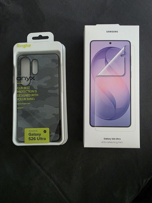 Etui Ringke do S26 Ultra + oryginalna folia antyrefleksyjna Samsung