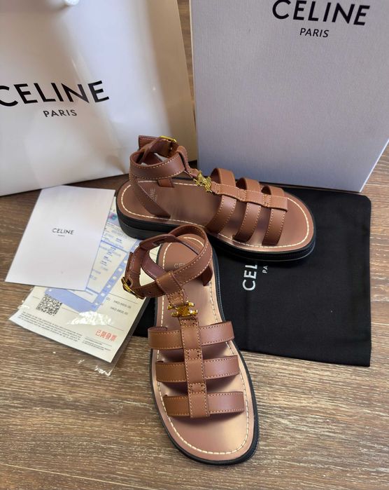 Босоножки/Босоніжки Gladiator Celine Clea Triomphe Brown/Гладіатори Celine /Сандалі Селіне