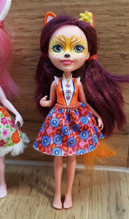 Enchantimals 2x Lalka Felicty Fox Lisek Lis+Brea Bunny Króliczek