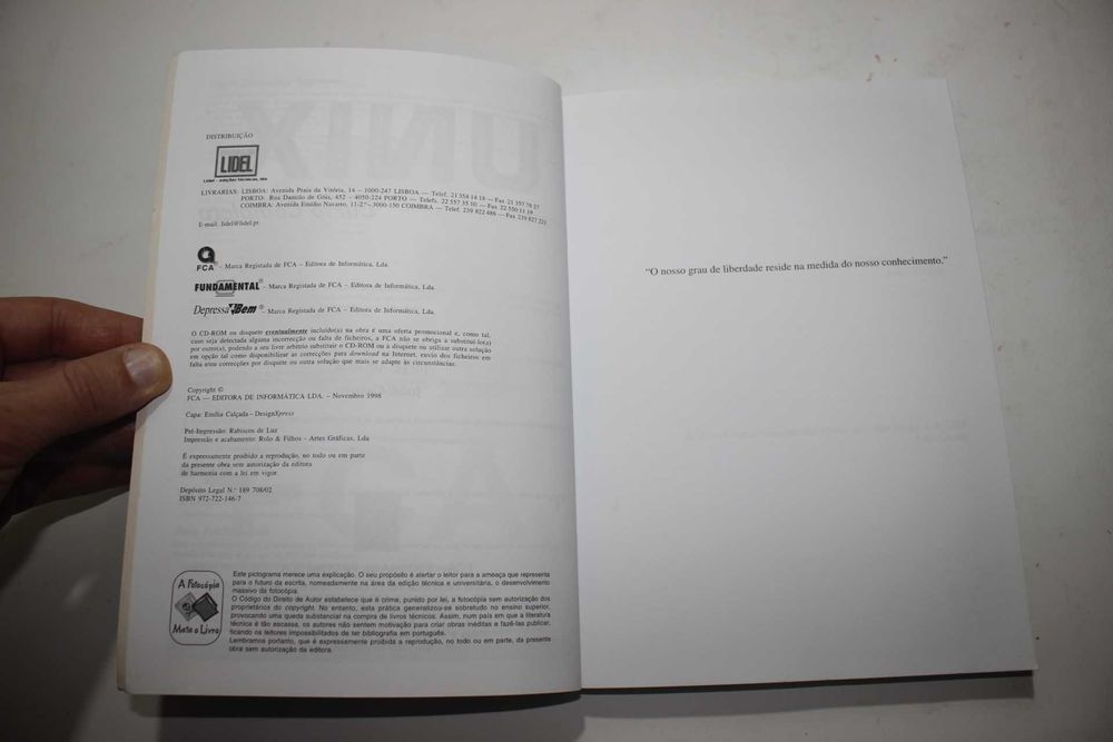 Livro de Informatica - UNIX curso completo - 3º Edição - 1998