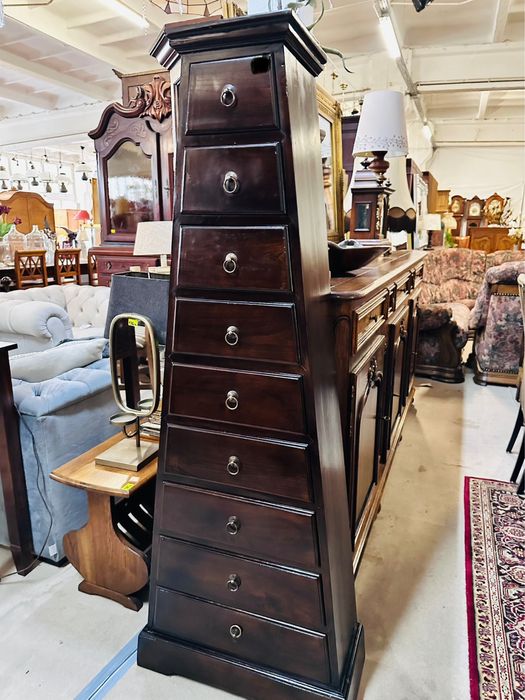 Wysoka komoda kolonialna PIRAMIDA z 9 szufladami :)