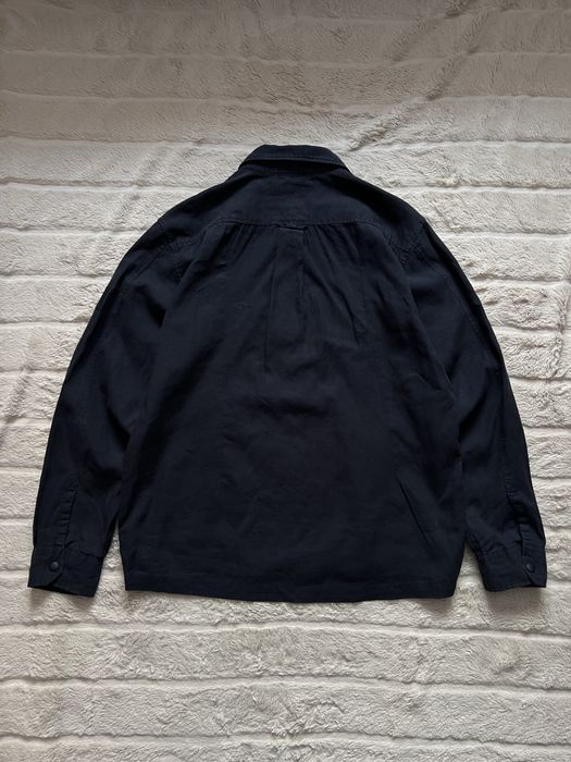 Tommy Hilfiger (L) Overshirt Linen лляна овершот сорочка чоловіча синя
