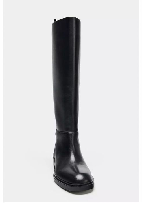 Шкіряні чоботи zara 36 р