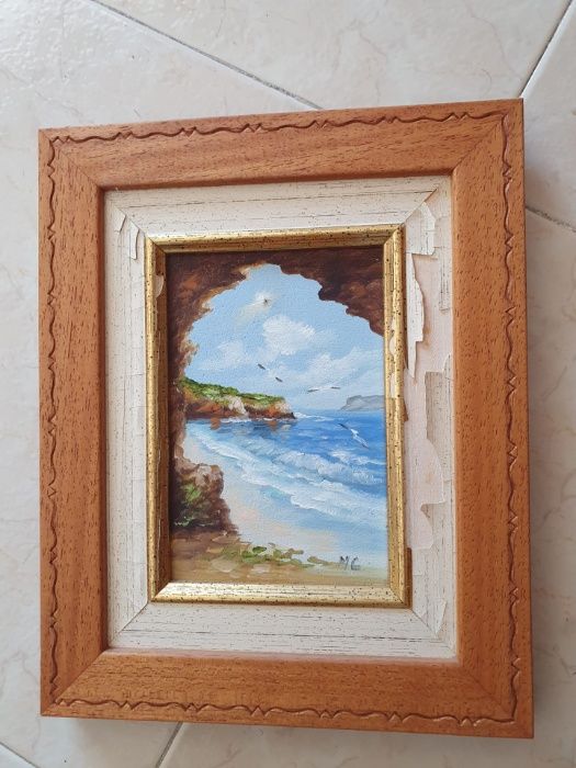 Quadros pintados à mão com moldura - Algarve