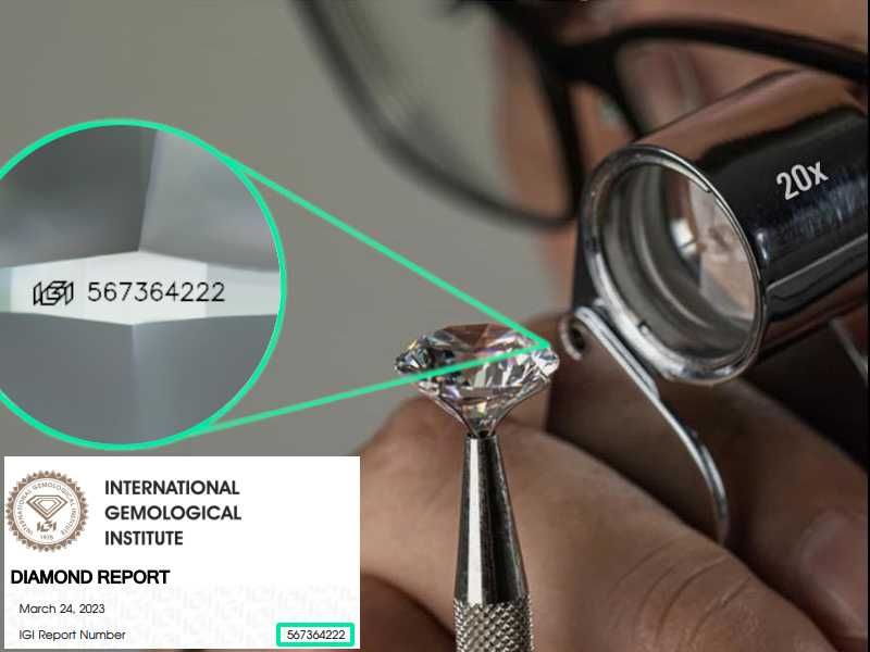 Diament Brylant IGI 5.01 ct G / I1