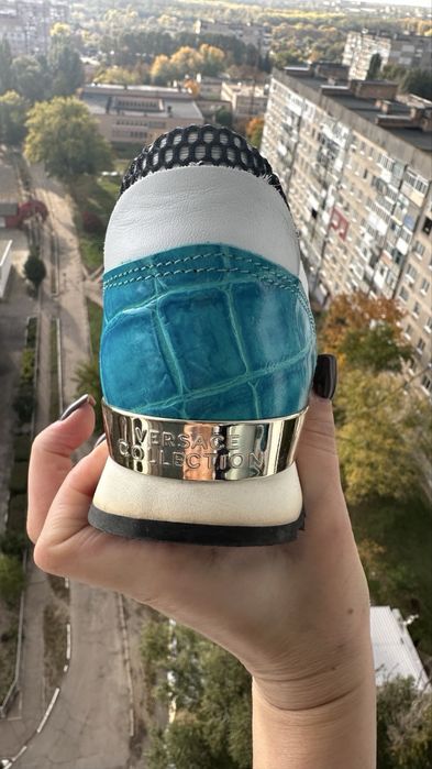 Versace collection Італія оригінал кросівки шкіра крокодила р.36