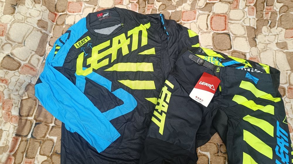 Мото костюм Leatt джерсі штани ендуро крос fox леат форма