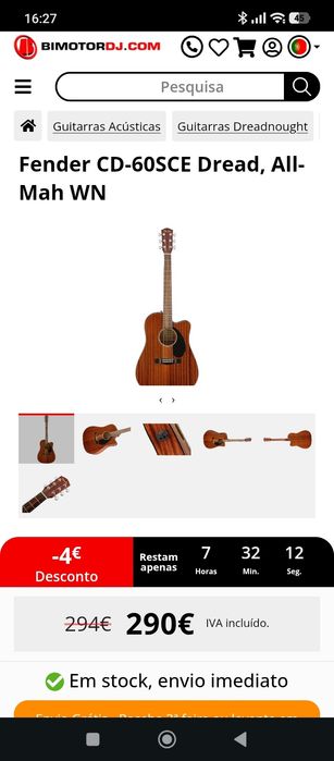 Guitarra fender cd 60ce