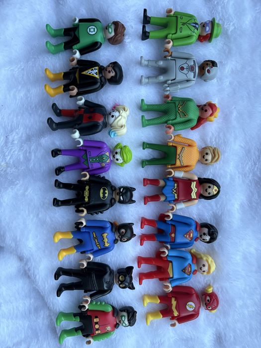 Kinder playmobil харлі квін флеш аквамен робін жінка кішка акважінка