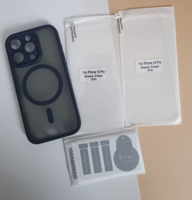 Etui TOCOL 3 w 1 do iPhone 16 Pro z obsługą MagSafe w kolorze granatow