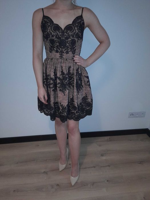 Czarno brązowa sukienka