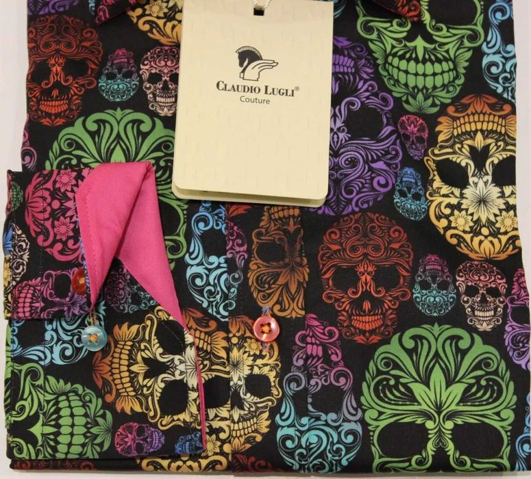 Мужская рубашка Claudio Lugli Bright Skulls.