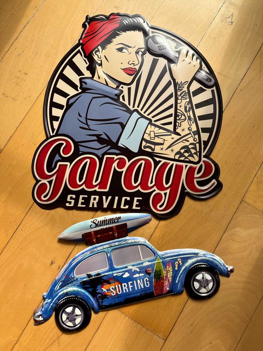Surfing 3D metal wall plaque art