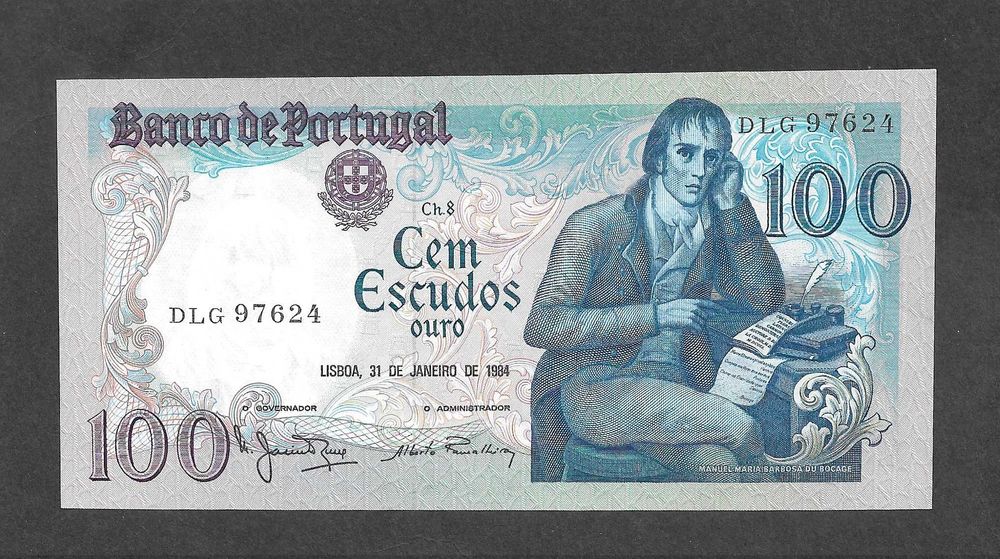 Nota de 100 escudos - Bocage