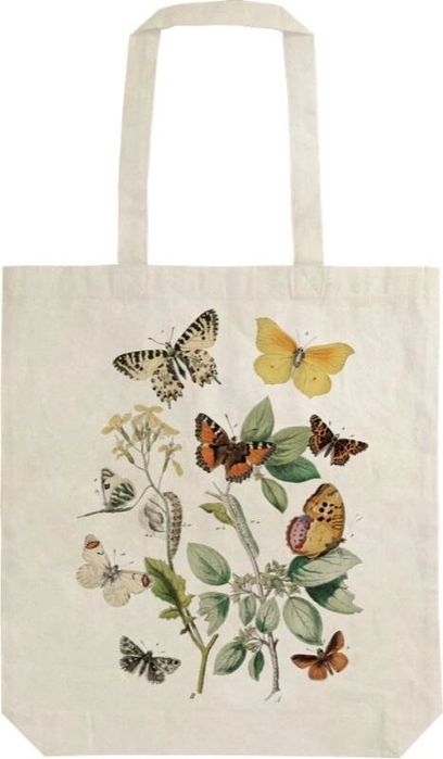 Torba bawełniana STBAG27 Motyle Shopperka na ramię oprawa: folia