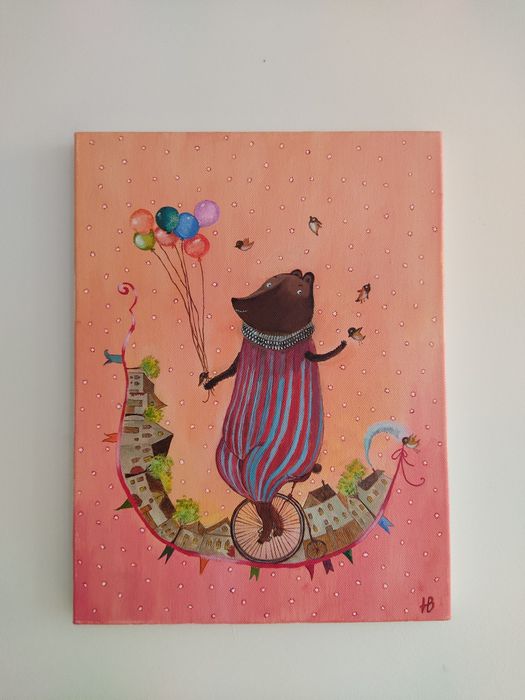 Картина маслом "Старый цирк"