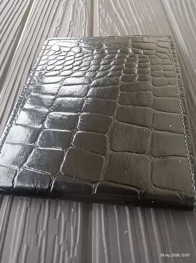 Portfel portmonetka skórzany czarny Egypt import prl 1975